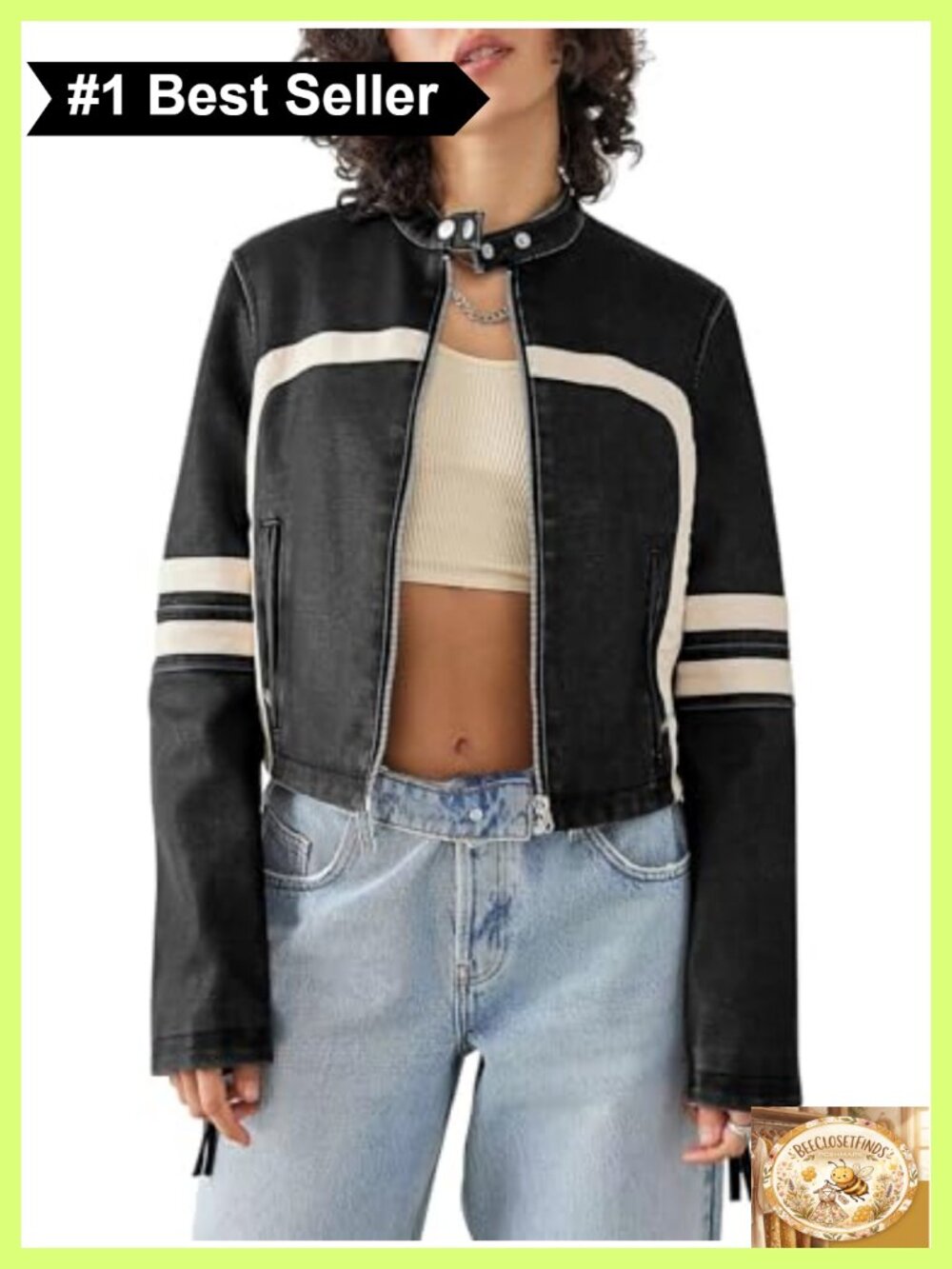Faux Leather Cropped Moto Biker Jacket Stand Collar Zip Button Pockets